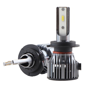 Set 2 LED-Uri Auto Techstar® PN-V7, H7, 52W, 9000 Lumeni, 6500K, 9-24V, Unghi Fascicul 360°, CSP 1860, Canbus, Radiator Aluminiu, Racire Cooling Tech, Argintiu - Img 2
