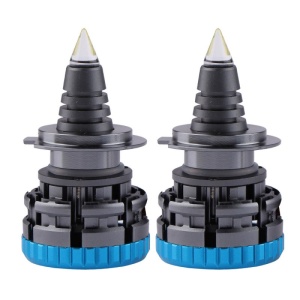 Set 2 LED-uri Auto Techstar® V8/A9, H7, 40w, 4000 Lumeni, 6500K, AUTO, 12-24 Volti, EPISTAR, Canbus, 360°, Radiator Aluminiu - Img 1