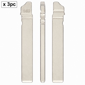 Set 3 lame cheie auto 149# HU162T pentru MQB, fara canal pe lama, compatibile VW Audi Skoda Seat