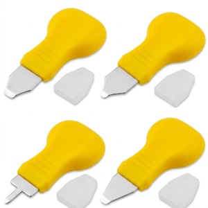 Set 4 unelte desfacere carcase chei auto Techstar, lame metalice pentru telecomenzi si chei tip briceag, maner ergonomic