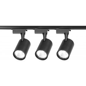 sistem sina cu 3 spoturi LED Techstar Tracklights tip L corp aluminiu negru