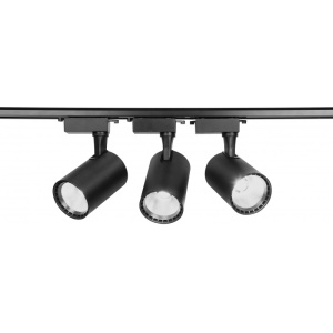 sina monofazata neagra cu spoturi LED Techstar pentru iluminat comercial