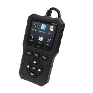 Tester OBD2 V529 pe fundal alb, vedere din fata
