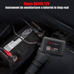 monitorizare wireless baterie auto cu Vgate BA100 bluetooth