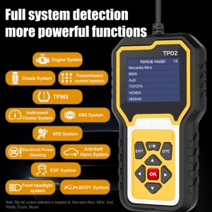 Lista functii principale Techstar TP02 – moduri OBDII si verificari rapide