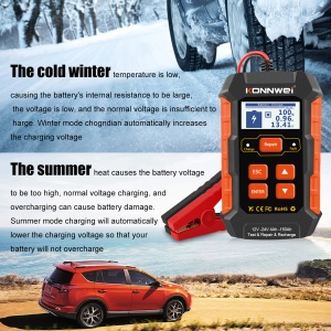 imagine promo tester KW520 cu functii smart charge si reparare