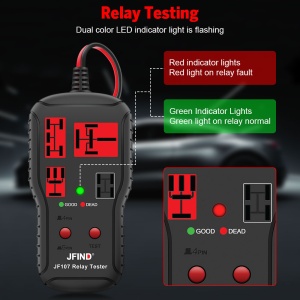 tester relee auto digital cu cleme si leduri de stare