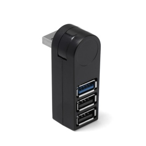 Hub USB Techstar argintiu cu porturi USB 3.0 si conector Type-C