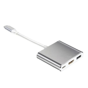 Cablu adaptor USB-C la HDMI 4K Techstar ZFZ3IN1 cu port suplimentar USB 3.0