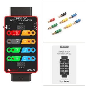 Set conectori tip banana colorati pentru adaptor OBD camion breakout box