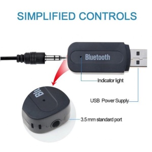 Adaptor Receptor Audio USB cu Bluetooth Techstar® A2DP, Jack 3.5mm, Transmitator AUX, Negru - Img 6