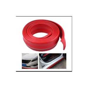 Banda Protectie Rosie Spoiler, Bara Tuning Auto Universala din Cauciuc Model Fibra de Carbon 2.5 M - Img 4