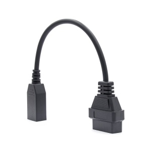 Adaptor Honda 3 pini la OBD2 16 pini, conectori frontali, fundal alb