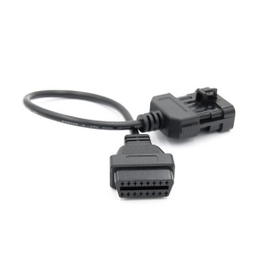 Adaptor diagnostic Opel/Vauxhall, mufă 10 pini rotundă la OBD2, cablu scurt