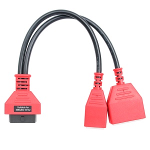 Adaptor OBD2 la Nissan 16 + 32 pini, vedere frontala cu cablu in U