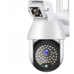 Camera Supraveghere IP PTZ Techstar® P18D, Camera Duala, Wireless, 320°, 1080p, IR+LED, Exterior, ONVIF, NVR, Senzor Miscare, Alarma - Img 2