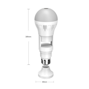 Camera Supraveghere Video Techstar® V360, Forma Bec, FullHD, Wireless, Iluminare LED, 360°, SplitView, Microfon, Difuzor - Img 2
