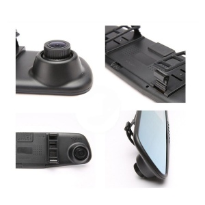 Camera Video Auto Discreta tip Oglinda cu Doua Camere Full HD Fata/Spate Techstar® L9000, Model Slim 9mm Grosime - Img 10