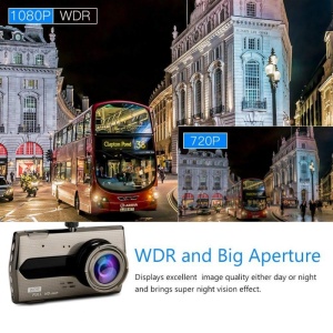 Camera Video Auto DVR Dubla FullHD Techstar® T667 Unghi 170° Display 4", Senzori Miscare si Night Vision - Img 7