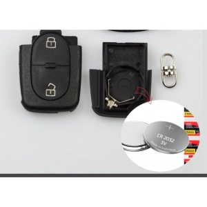 set carcasa si lama pentru cheie audi 2 butoane tip flip