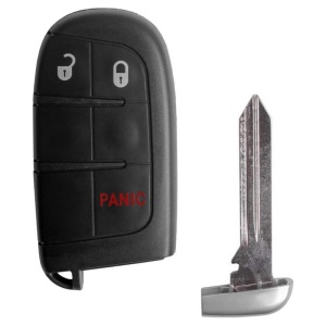 Carcasa cheie auto Techstar Chrysler Dodge Jeep Fiat 3 butoane vedere frontala cu lama detasabila