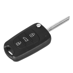 Carcasa cheie auto Techstar compatibila Kia, 3 butoane, cu lama metalica tip flip