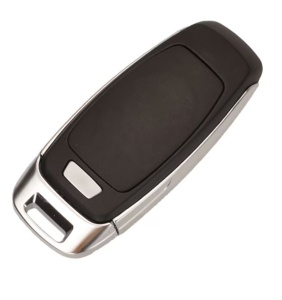 Carcasa cheie Audi neagra cu insert argintiu