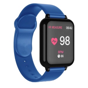 Ceas Smartwatch B57 Techstar®, Waterproof, Fitness Tracker Unisex, Monitorizare Puls, Bluetooth, Albastru - Img 2