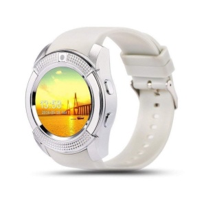 Ceas Smartwatch Techstar® V8, Handsfree, Bluetooth 3.0, SIM, Compatibil Android & iOS, Camera 1.3MP, Alb - Img 8