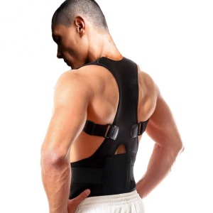 Corector postura ham negru indreptare spate XL coloana umeri Negru - Img 1