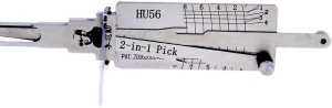 Decodor unealta auto Lishi Originala HU56 – 2-in-1 Pick, pentru deblocare usi si portbagaj, compatibila cu Volvo S40, V40 si Mitsubishi Carisma