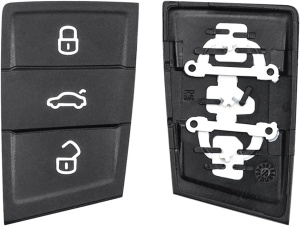 Set 2 membrane cauciuc pentru telecomenzi auto VAG, cu simboluri clare