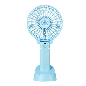 Mini Ventilator Techstar®, Alimentare USB si Acumulator 18650, 3 Viteze, 4.5W, Albastru - Img 1