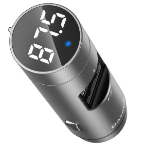 Modulator FM Premium Baseus, Dual USB, Fast Charger, Bluetooth 5, FLAC Looseless Audio, Surround, Transmitator - Img 2