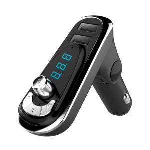 Modulator FM Techstar® T16, Wireless, Bluetooth 3.0, Microfon Integrat, FM Transmitator, Voltaj Baterie, USB, Slot MicroSD, AUX - Img 1