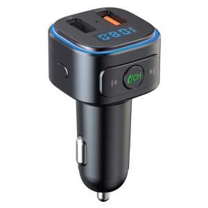 Modulator FM Techstar® T46Q, Wireless, Bluetooth 5.0, Quick Charge 3.0, Microfon Integrat, Ambient Light - Img 1