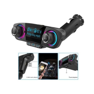 Modulator Transmitator FM Auto Techstar®, BT-06 Bluetooth 5.0, MP3 Player cu dublu USB, MicroSD si Jack 3.5mm - Img 5