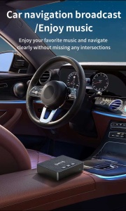 Receiver Bluetooth 6.0 cu NFC pentru conectarea telefonului la sistemul audio auto