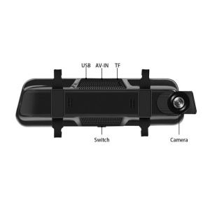 Resigilat Camera Tip Oglinda Techstar® Z78, Dubla, Night Vision, Inregistrare Ciclica, Camera Marsarier, Rezolutie Full HD Si 1080P Spate, Negru - Img 5