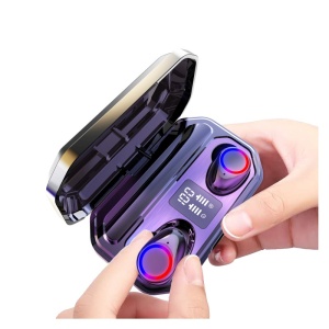 Resigilat Casti Smart Techstar® M12, Wireless, Bluetooth V5.0, Touch, Display Digital, 2000mAh, pentru iPhone Xiaomi Huawei, Samsung, Negru - Img 2
