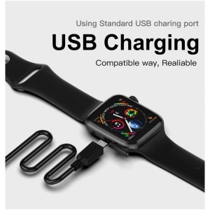 Resigilat Ceas Smartwatch Techstar® W58Pro Argintiu, 1.3 inch IPS, Monitorizare Temperatura, Sedentarism, Bluetooth, IP65 - Img 5