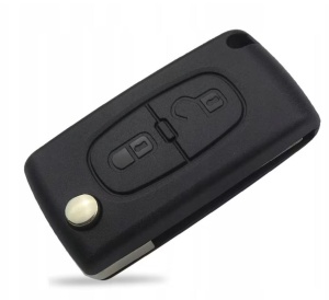 carcasa cheie techstar 2 butoane cu cip id46 si frecventa 433mhz compatibila peugeot citroen