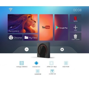 Resigilat TV Box Techstar® i96 pro, procesor 3xs905, android 9.0, uhd 8k, 4gb ram, lpddr4, 32gb rom, Quad Core, Wi-Fi 2ghz, 64bit, telecomanda, Negru - Img 7