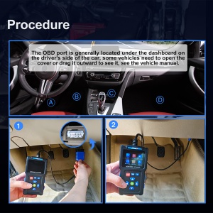 Scanner diagnoza auto JFIND JF700 conectat la portul OBD2