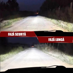 lumina far cu led auto techstar p14 9004 noaptea
