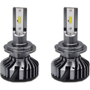 Set 2 LED-uri Auto Techstar® P8, H7, 40w, 4000 Lumeni, 6500K, AUTO, 12-24 Volti, ZES, Canbus, Miez Cupru, Radiator Aluminiu - Img 1