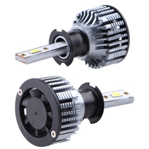 Set 2 LED-Uri Auto Techstar® V8, H3, 120W, 12-24V, 15000 Lumeni, 6000K, Unghi Fascicul 360°, CSP 3570, Canbus, Radiator Aluminiu, Racire Cooling Tech, Argintiu - Img 3
