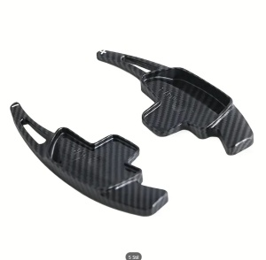 Padele volan carbon negru vedere laterala