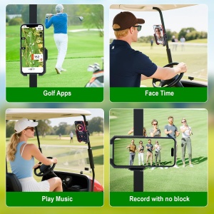 Suport magnetic pentru telefon pentru carucior de golf, 8 magneti N52, rotire 360°, prindere reglabila, utilizare cu o singura mana - Img 8