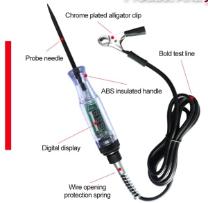 Sonda de masura cu cablu si cleme pentru diagnostic instalatii electrice auto 6-24V